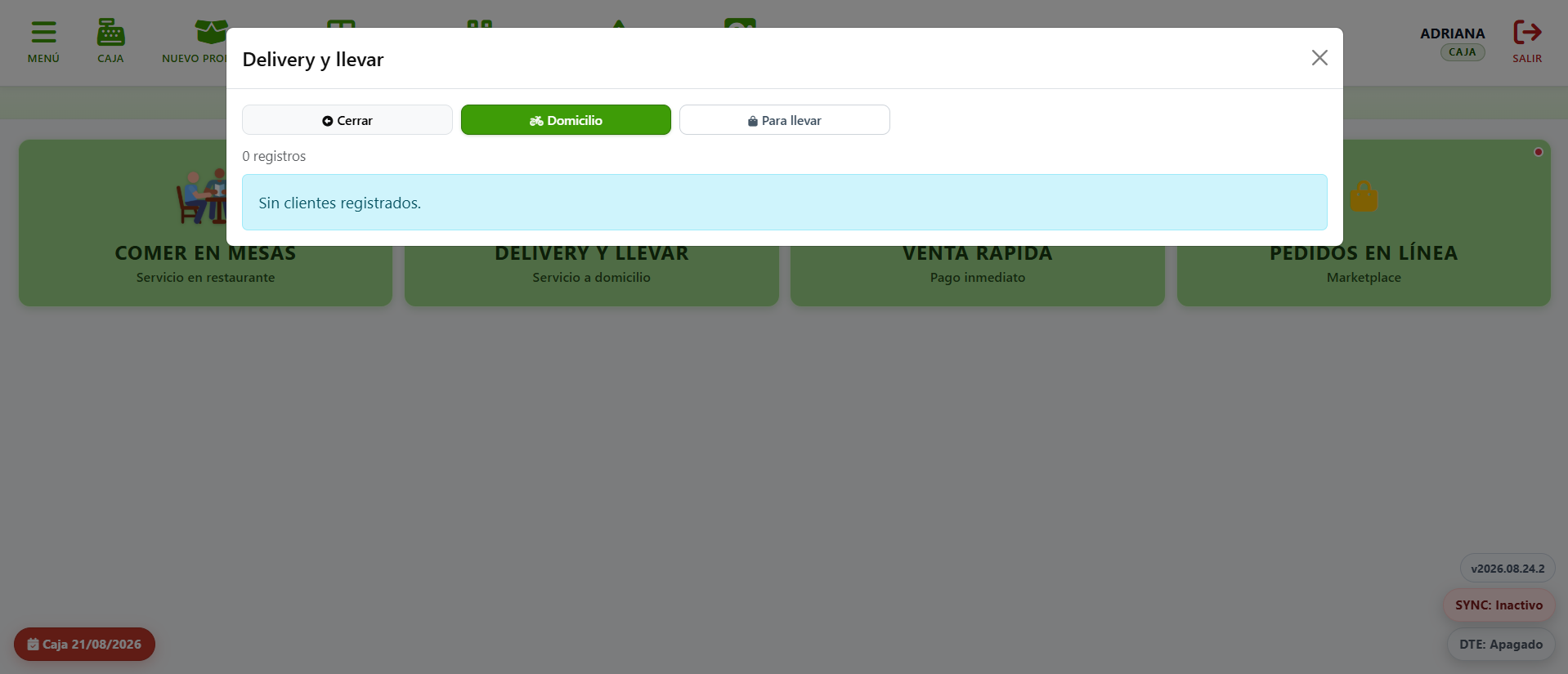 FQrest para gestión de pedidos delivery y para llevar